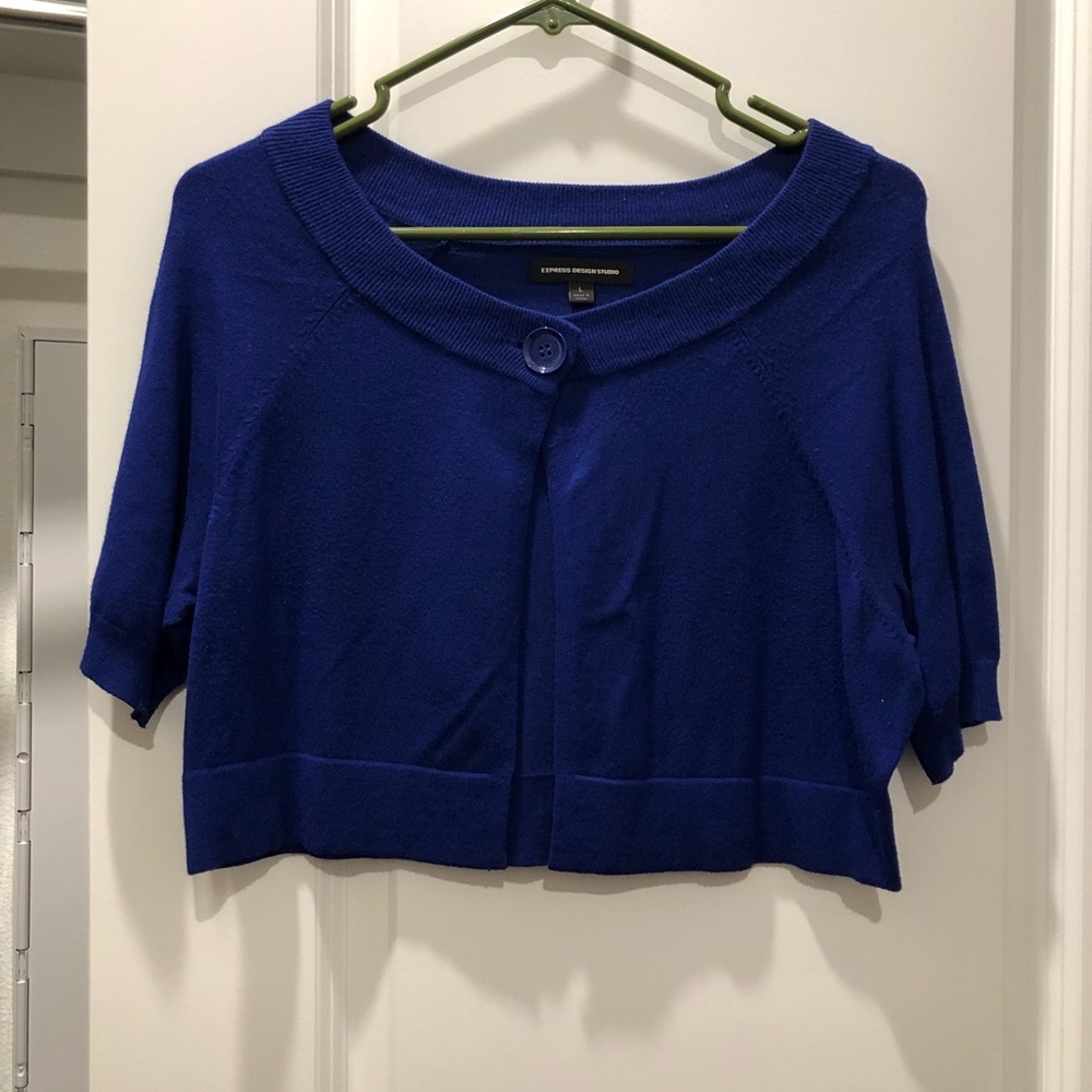 Blue cardigan
